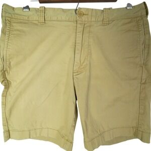 J.Crew Flex Men 32w Khaki Tan Chino Shorts Stretch Flat Front Casual Summer